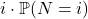 i \cdot \mathbb{P}(N=i)