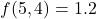 f(5,4) = 1.2