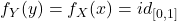 f_Y(y) = f_X(x) = id_{[0,1]}